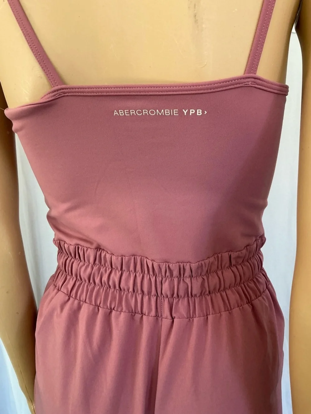 Abercrombie & Fitch Mauve Pink Tank Jumpsuit with Elastic Waist Girls 11/12